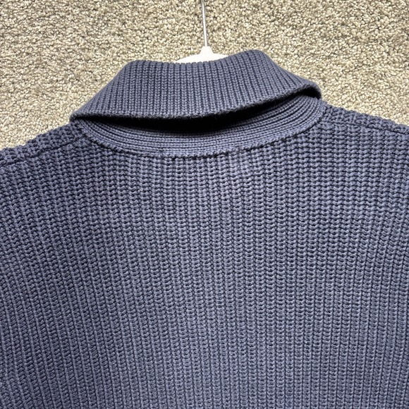 ORVIS Double Breasted Cardigan Sweater Men's Large Cotton Navy Fisherman Grandpa - Picture 14 of 16